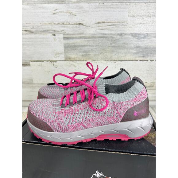 Rocky womens 9.5 pink workknit lx composite toe work shoe sneaker new - Picture 6 of 9
